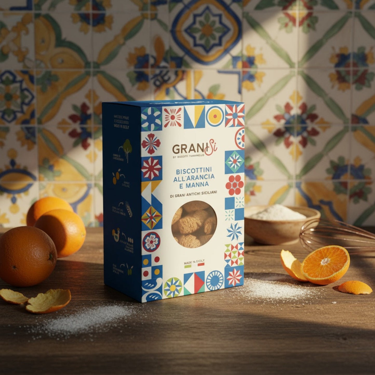 Biscotti Sicilien italiensk mat