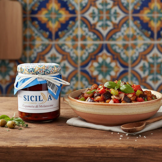 Caponata Sicilien italiensk mat