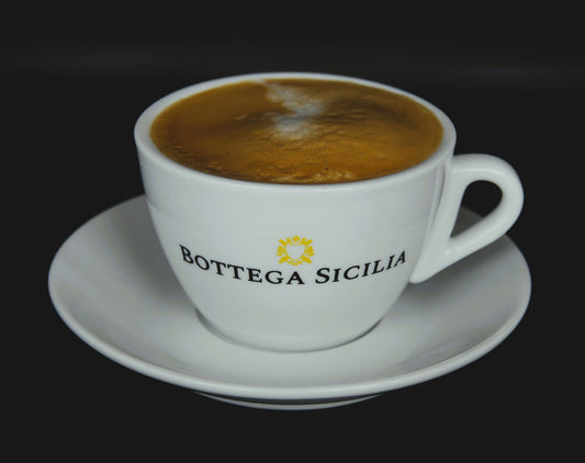 Cappuccino kopp, 15 ml, med fat, Messina