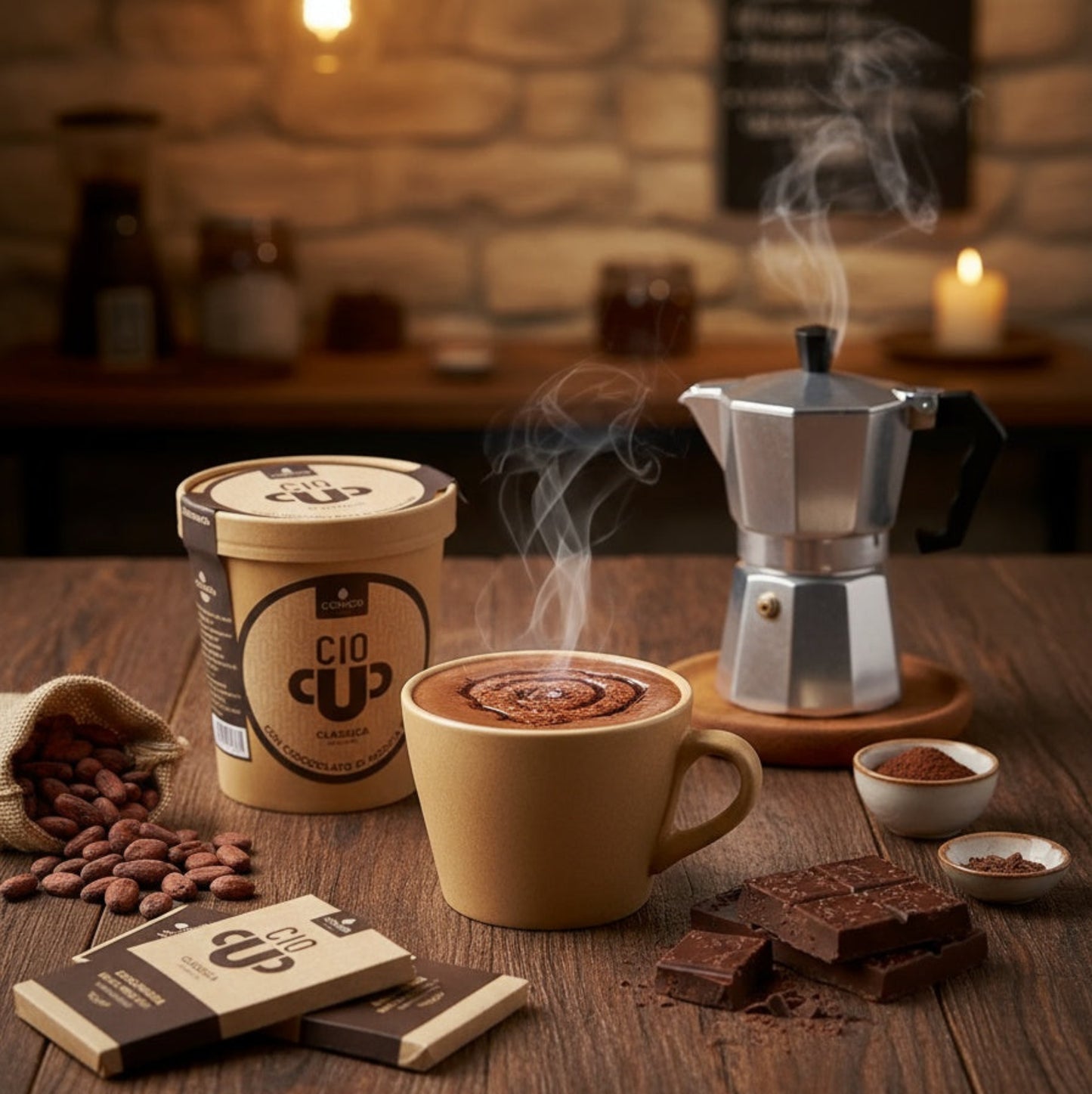 Varm siciliansk choklad italiensk mat