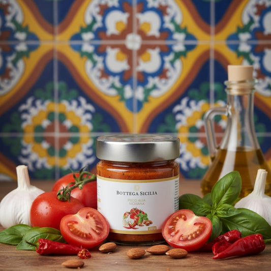 Pesto siciliana Sicilien italiensk mat