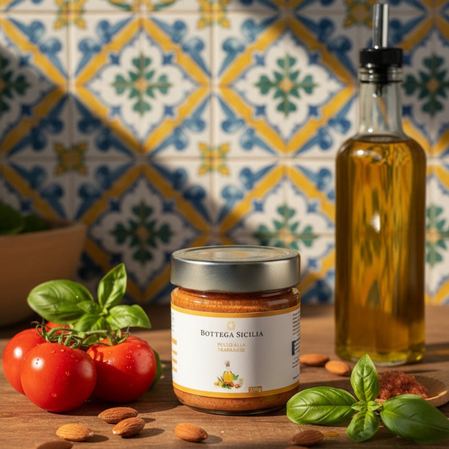 Pesto trapanese Sicilien italiensk mat