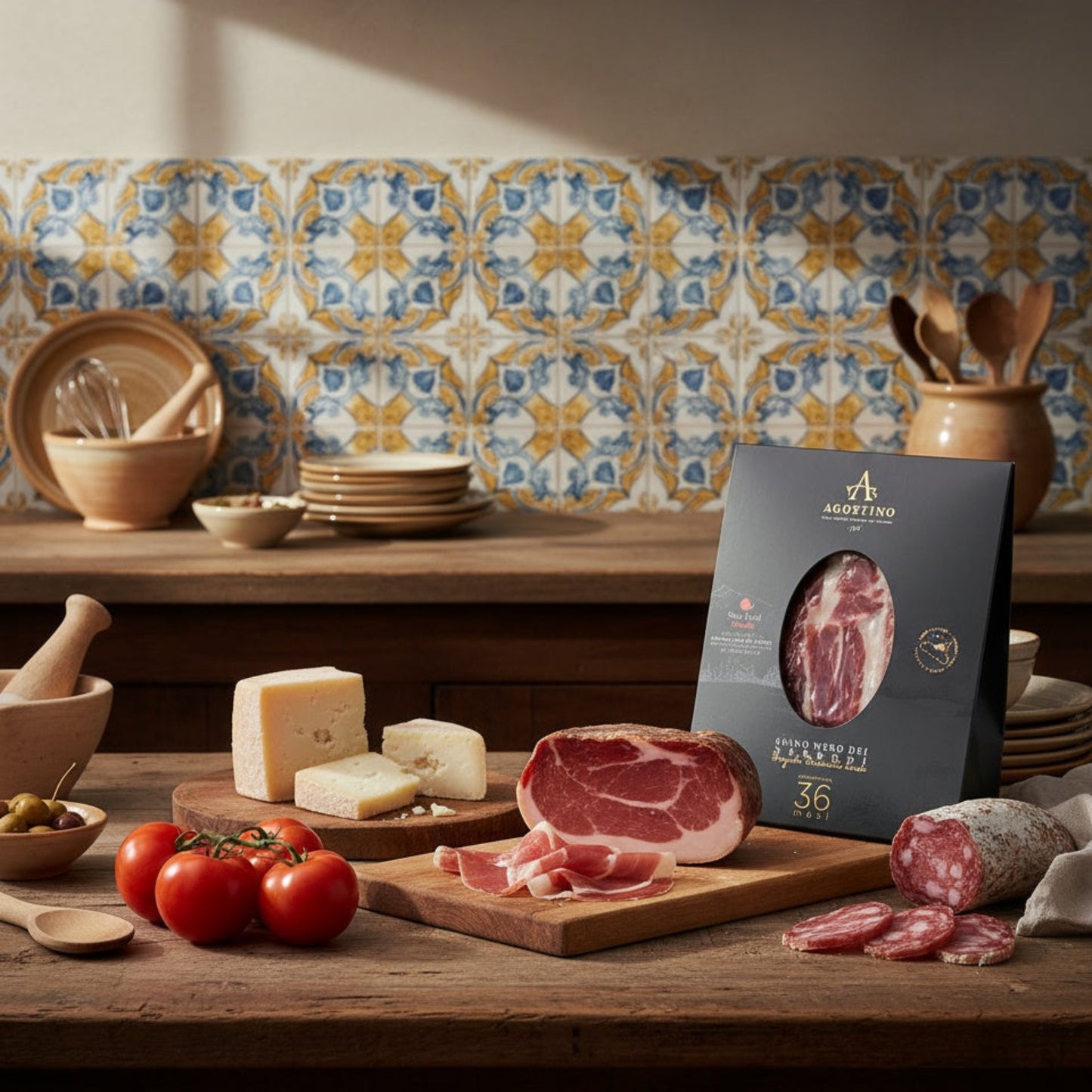 Prosciutto di suino nero dei Nebrodi Sicilien italiensk mat